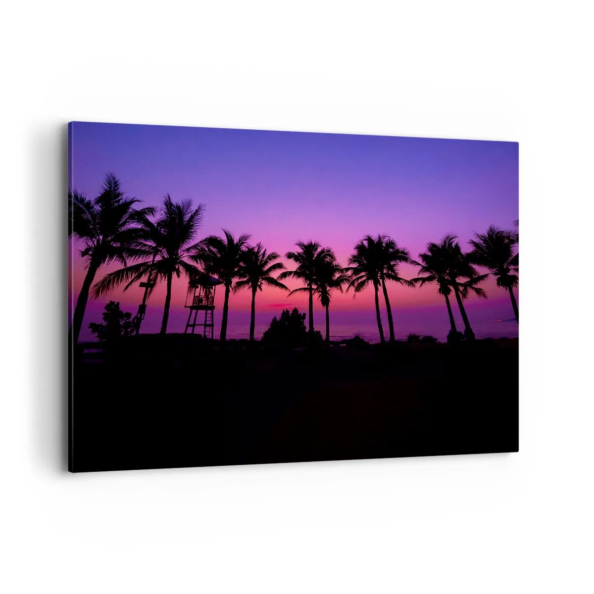 Schilderen op canvas - Avond onder de palmbomen - 100x70 cm