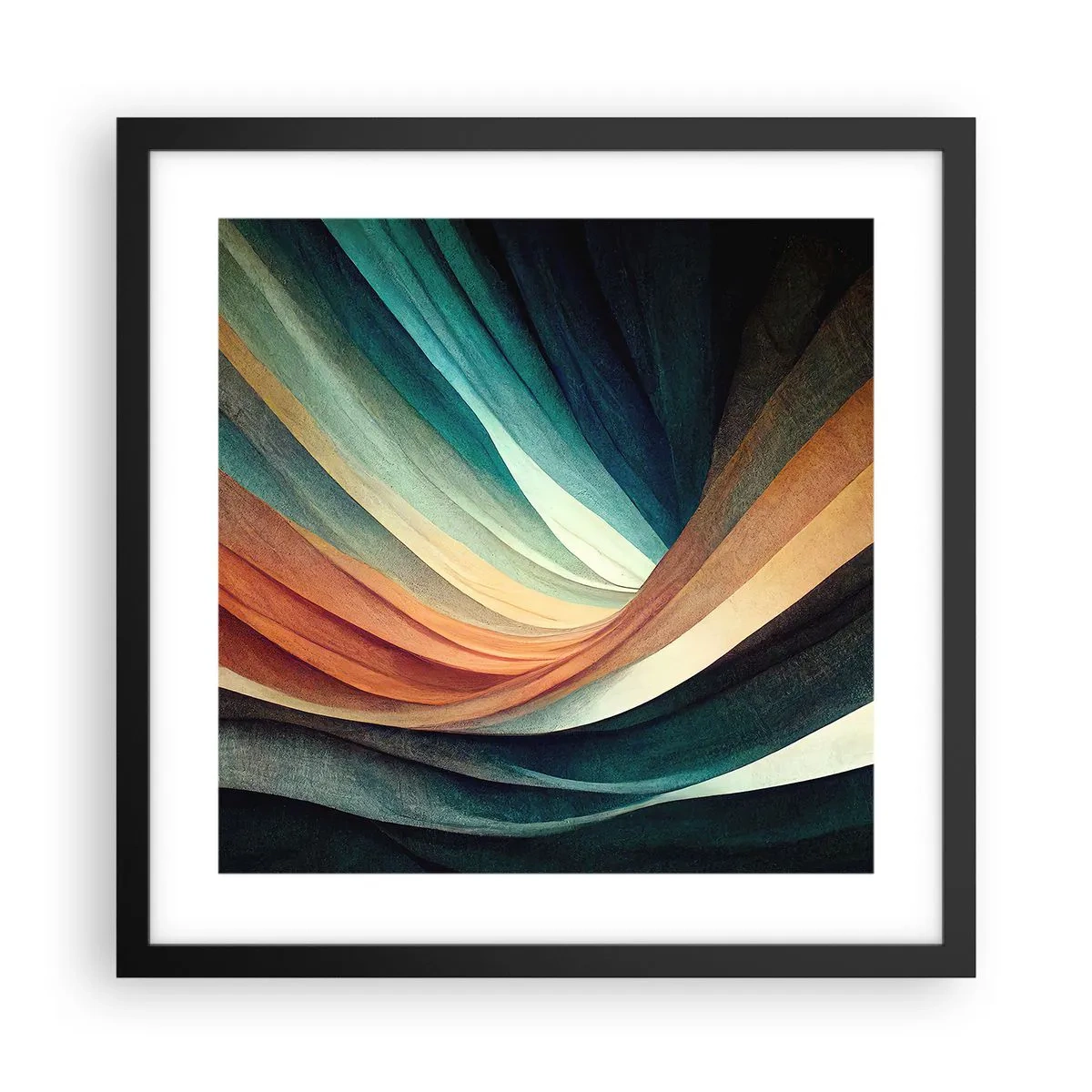 Poster in een zwarte lijst - Geweven uit kleuren - 40x40 cm