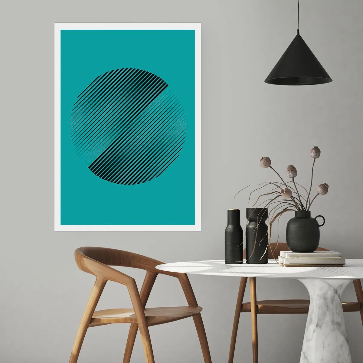 Poster - Cirkel – een geometrische variatie - 40x50 cm