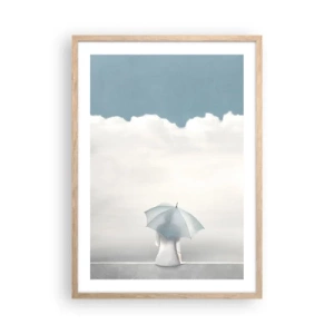 Een poster in een licht eiken lijst - Op de rand van realiteit en dromen - 50x70 cm