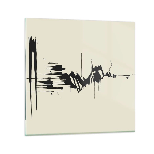 Schilderen op glas - Overhaaste abstractie - 60x60 cm