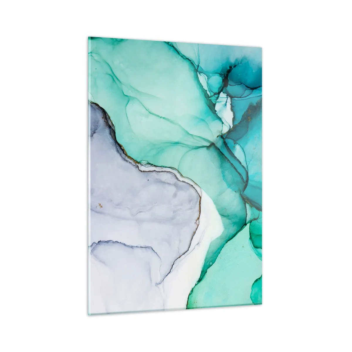 Schilderen op glas - Een studie in turkoois - 50x70 cm