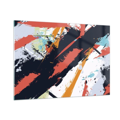 Schilderen op glas - Dynamische compositie - 100x70 cm