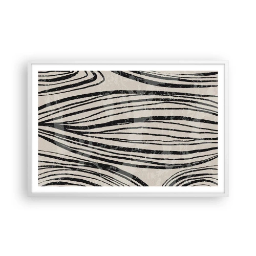 Poster in een witte lijst - Lijnoverstromingsvlakte - 91x61 cm