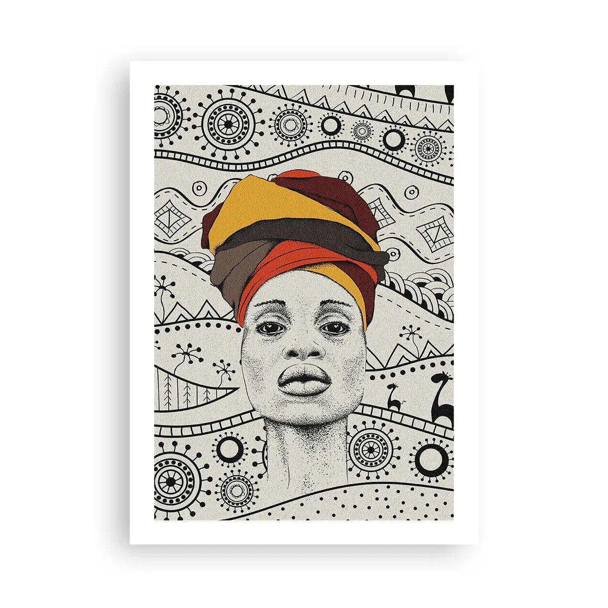 Poster - Afrikaans portret - 50x70 cm