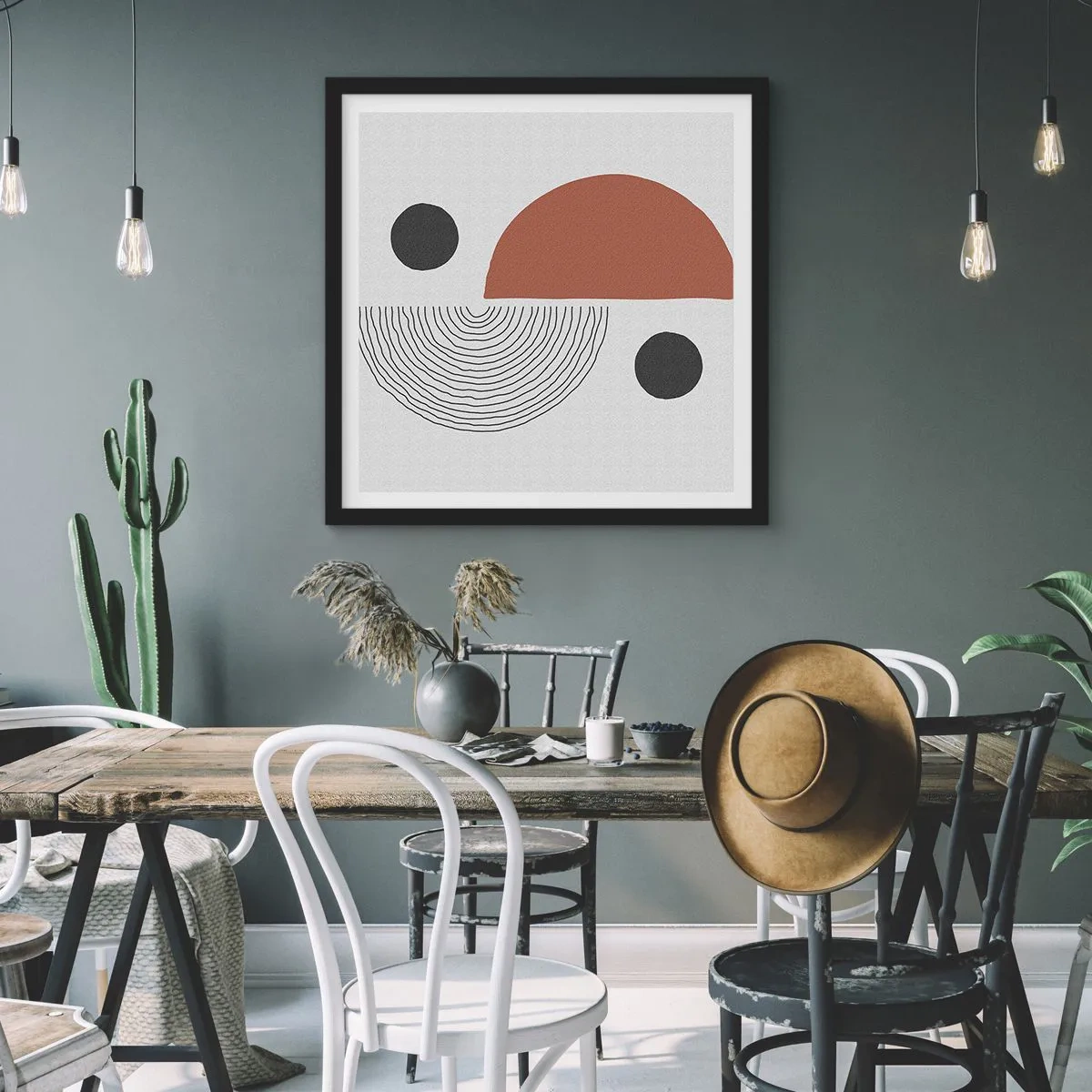 Poster in een zwarte lijst - Perfectie van het wiel - 50x50 cm