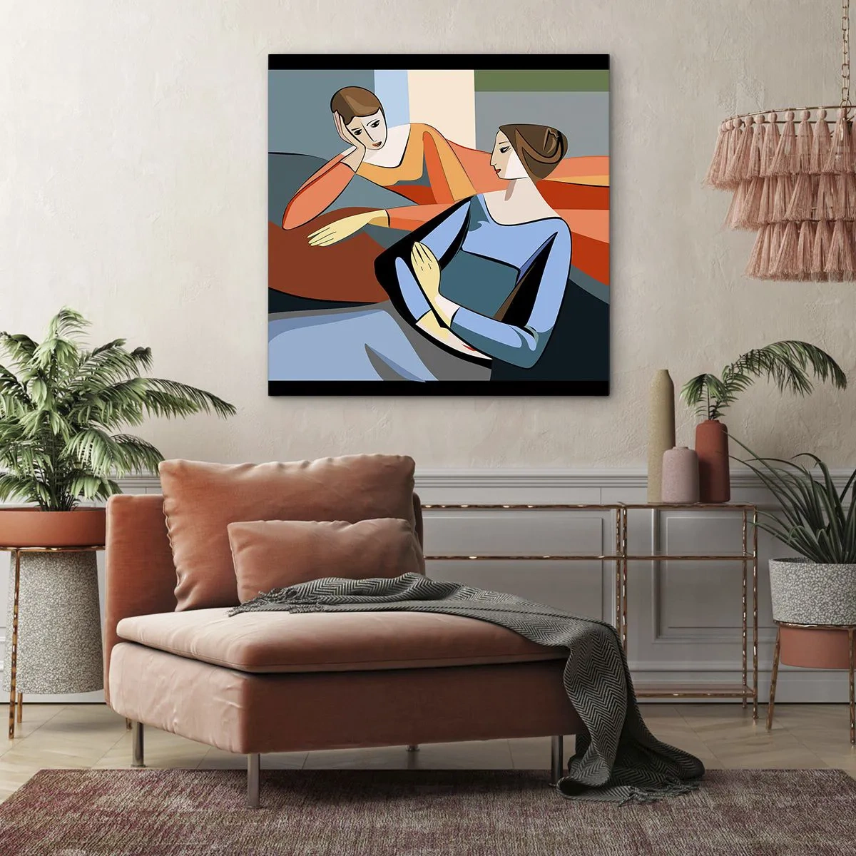 Schilderen op canvas - Een moment van vertrouwen - 50x50 cm