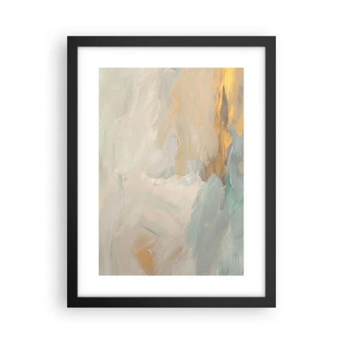 Poster in een zwarte lijst - Abstractie – het land van zachtheid - 30x40 cm