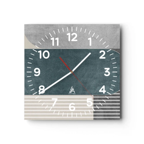 Wandklok - Klok - Compositie op niveau - 30x30 cm