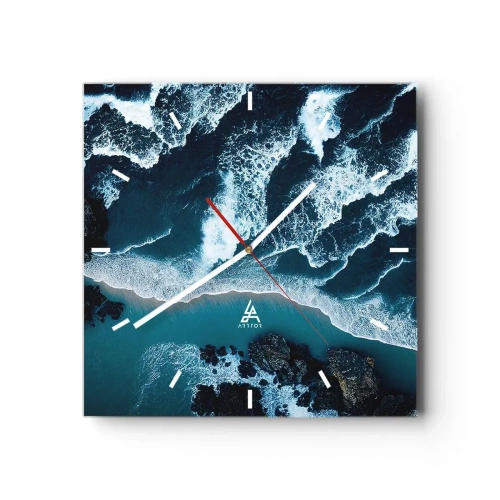 Wandklok - Klok - In golven gewikkeld - 30x30 cm