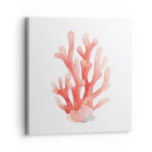 Schilderen op canvas - Koraalkleurig koraal - 30x30 cm