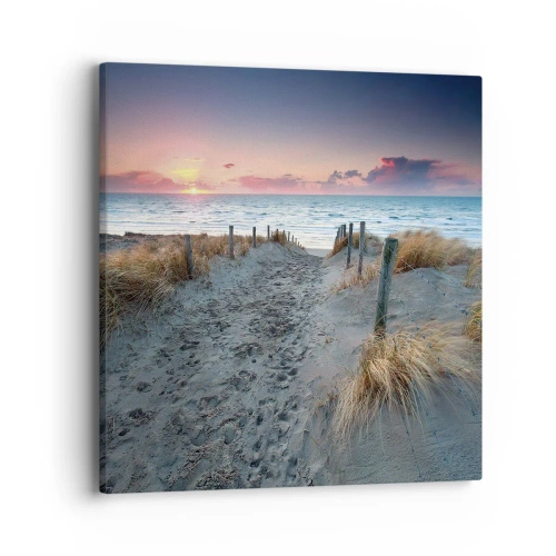 Schilderen op canvas - Je liet een regenboog van licht stralend... - 40x40 cm