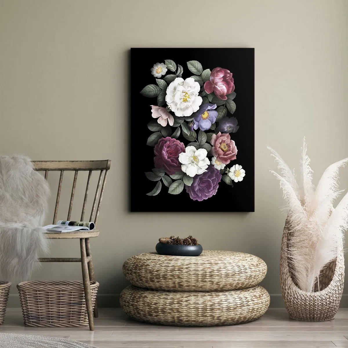 Schilderen op canvas - Uit de Engelse tuin - 45x80 cm