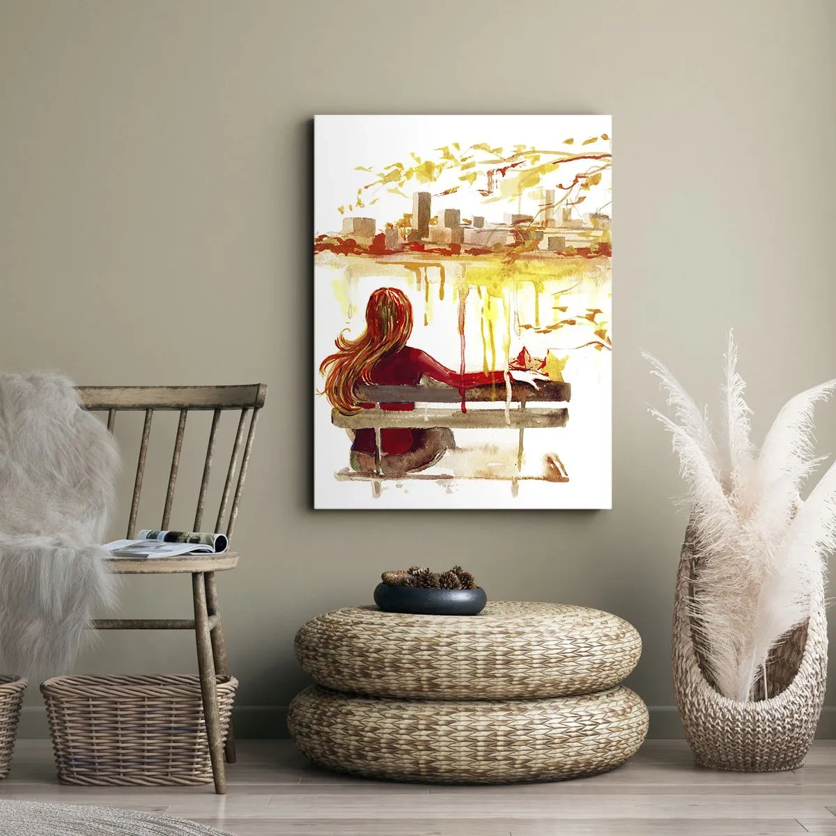 Schilderen op canvas - Een moment van bezinning - 80x120 cm