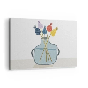 Schilderen op canvas - Alsof hij met maanzaad heeft gezaaid - 120x80 cm