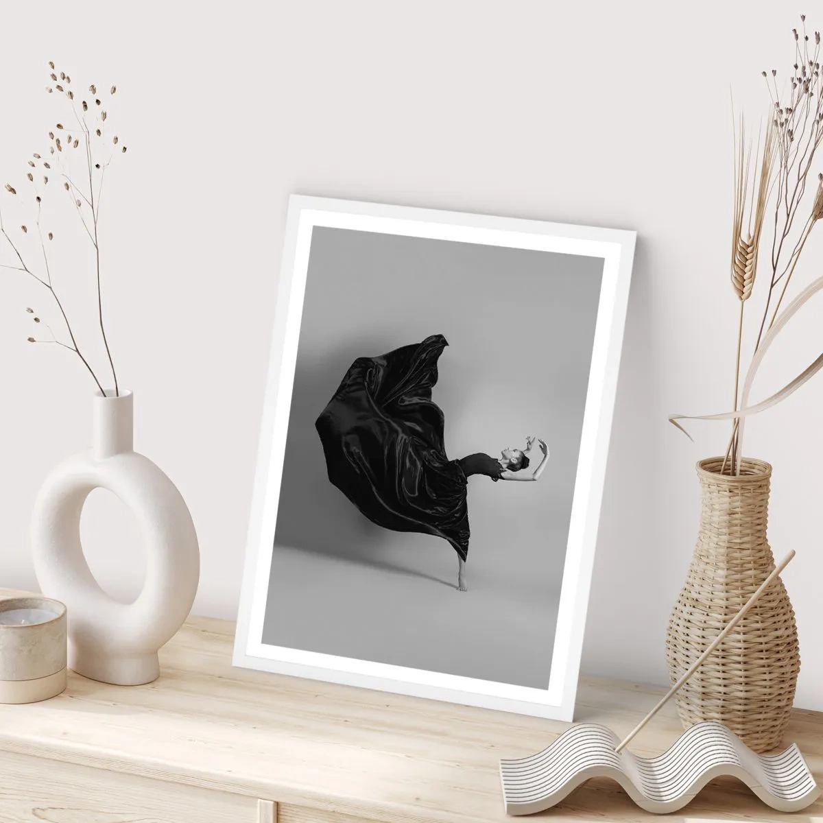 Poster in een witte lijst - Gevleugeld door muziek - 70x100 cm