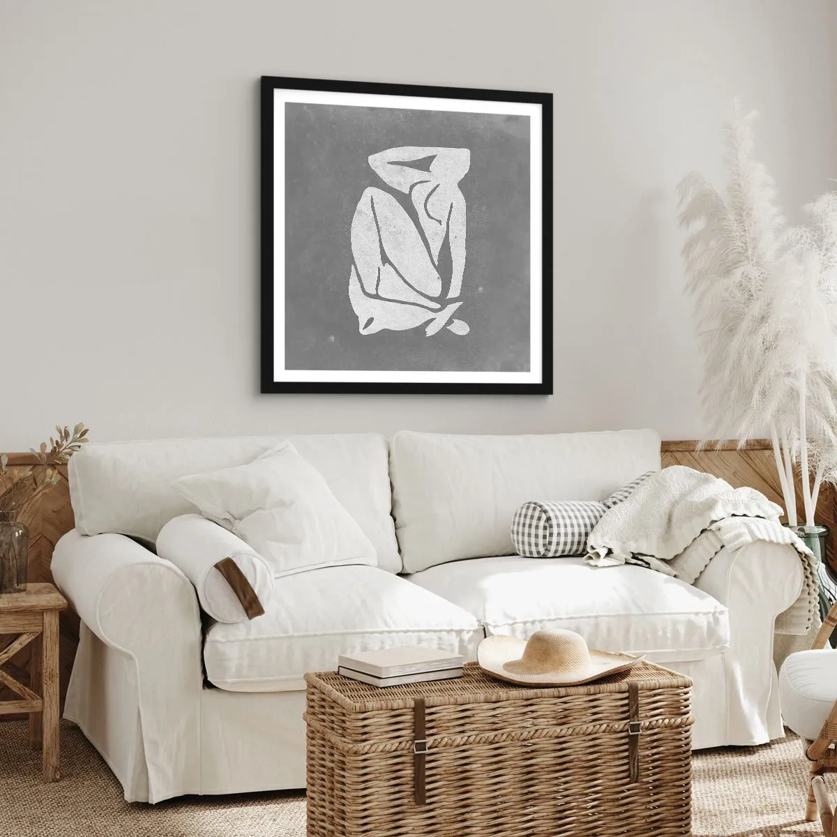 Poster in een zwarte lijst - In reflectie - 50x50 cm