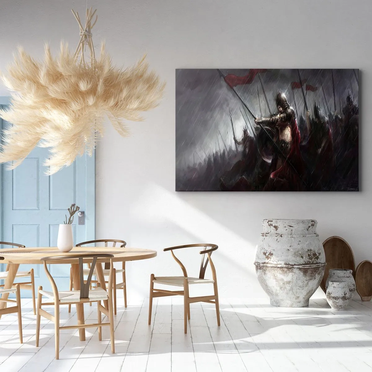 Schilderen op canvas - Voorbijganger, vertel Sparta... - 100x70 cm