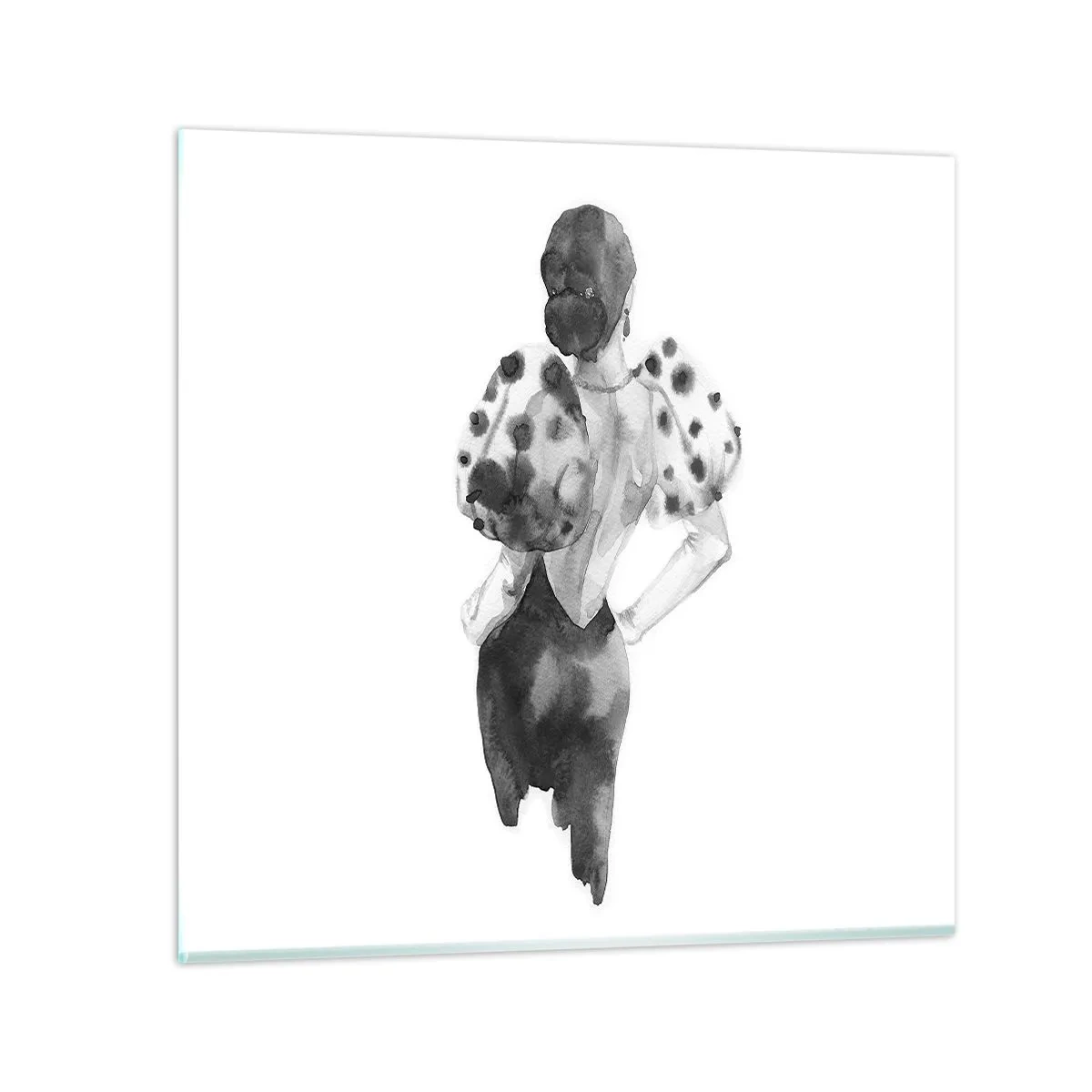 Schilderen op glas - Ze kwam langs - 50x50 cm