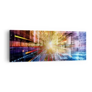 Schilderen op canvas - Lichtgevende gang - 140x50 cm