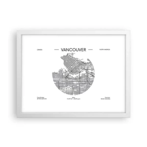 Poster in een witte lijst - Anatomie van Vancouver - 40x30 cm