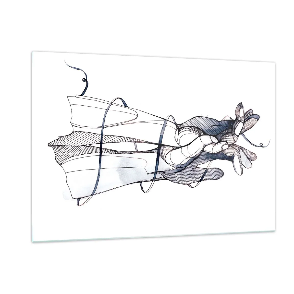 Schilderen op glas - Touch-studie - 120x80 cm