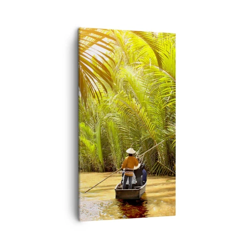 Schilderen op canvas - Een palmravijn langs - 45x80 cm