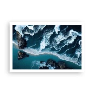 Poster - In golven gewikkeld - 91x61 cm