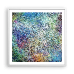 Poster in een witte lijst - Het is niet zo eenvoudig - 60x60 cm