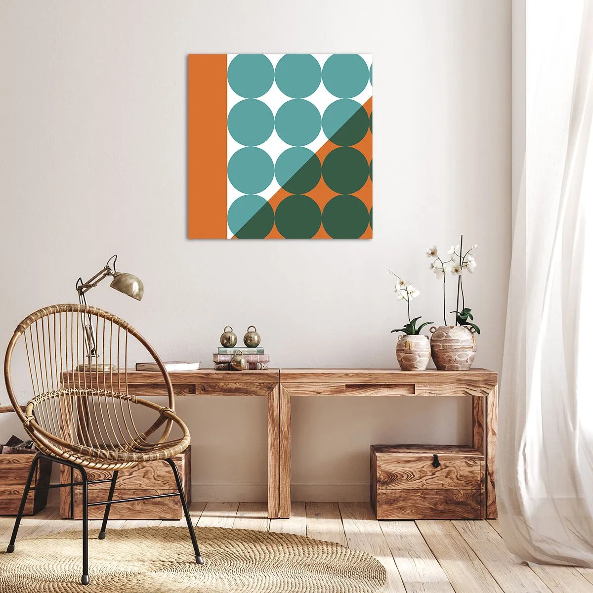 Schilderen op canvas - Omhoog en diagonaal - 30x30 cm