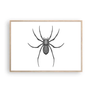 Een poster in een licht eiken lijst - Verontrustende precisie - 100x70 cm