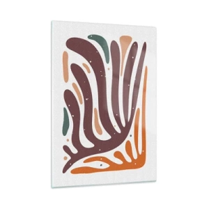 Schilderen op glas - Stralende organische compositie - 50x70 cm