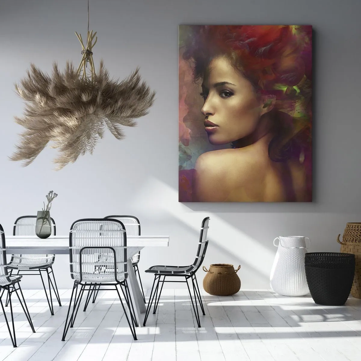Schilderen op canvas - Mooier dan een regenboog, zo delicaat als een mist - 45x80 cm