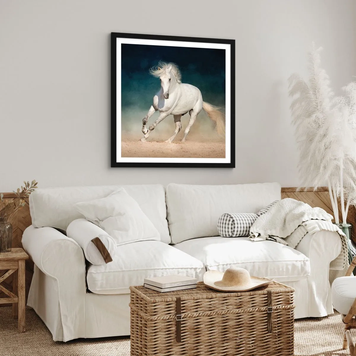 Poster in een zwarte lijst - Vrijheid in zijn pure staat - 40x40 cm