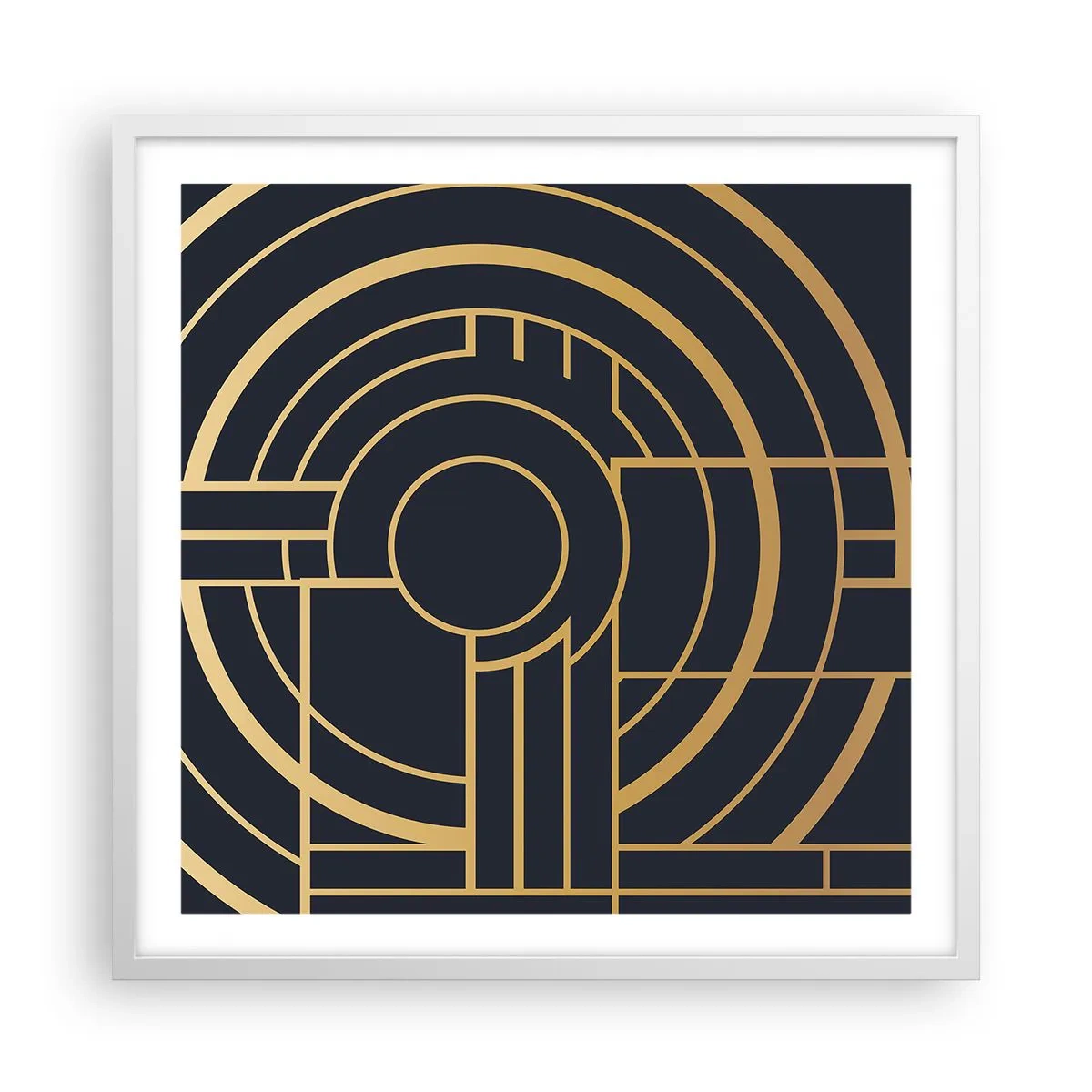 Poster in een witte lijst - Draaien van dingen - 60x60 cm