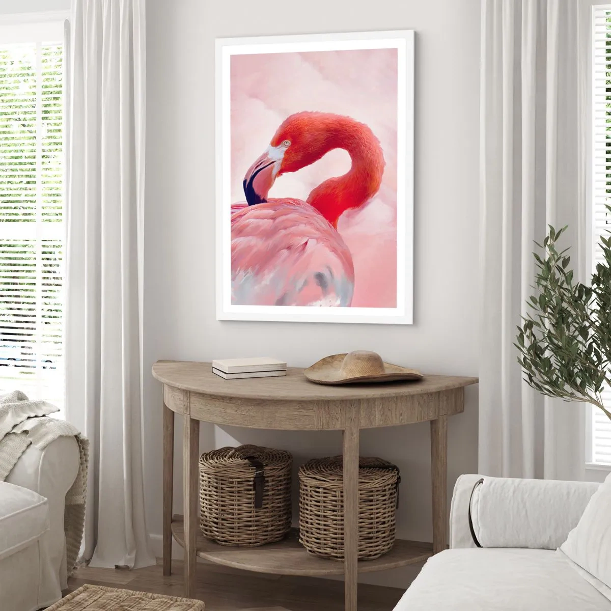 Poster in een witte lijst - Vogel schoonheid - 61x91 cm