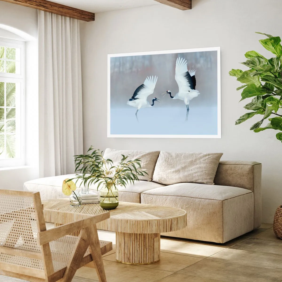 Poster - Dans in de mist - 70x50 cm