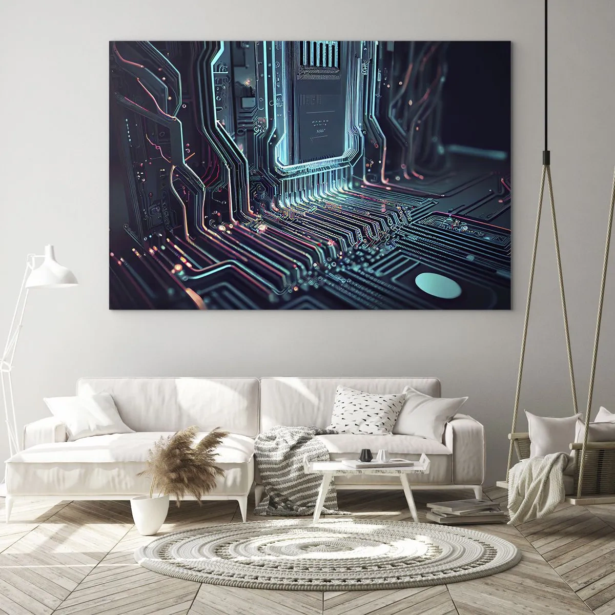 Schilderen op glas - Ik ben aan het denken… - 70x50 cm