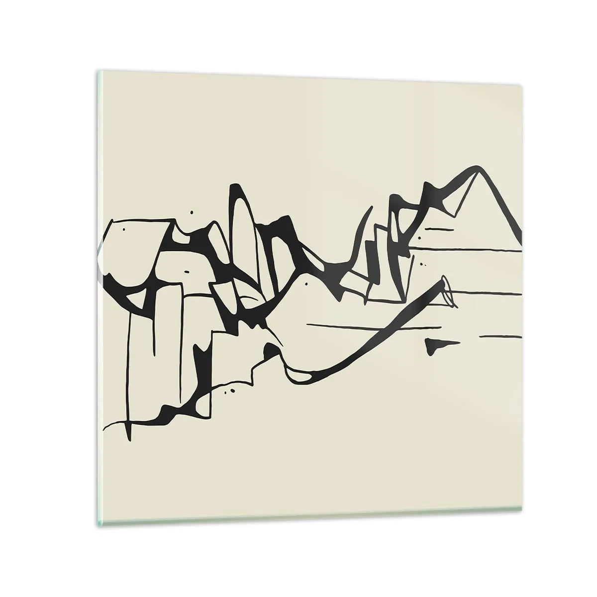 Schilderen op glas - Misschien een landschap - 70x70 cm