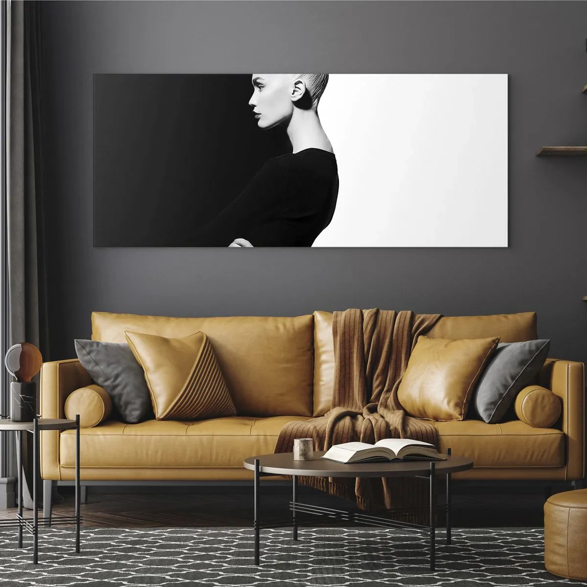 Schilderen op glas - Gewoon een vrouw - 100x40 cm