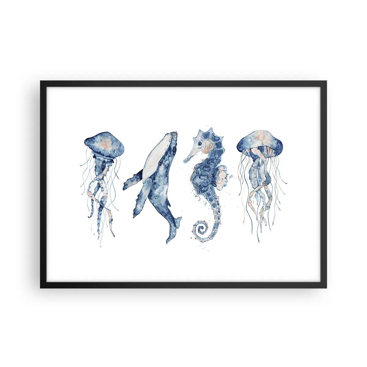 Poster in een zwarte lijst - Zee wonderen - 70x50 cm