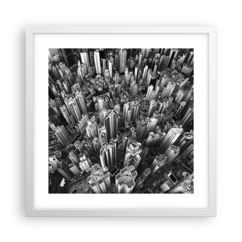 Poster in een witte lijst - Nog steeds hoger en hoger - 40x40 cm