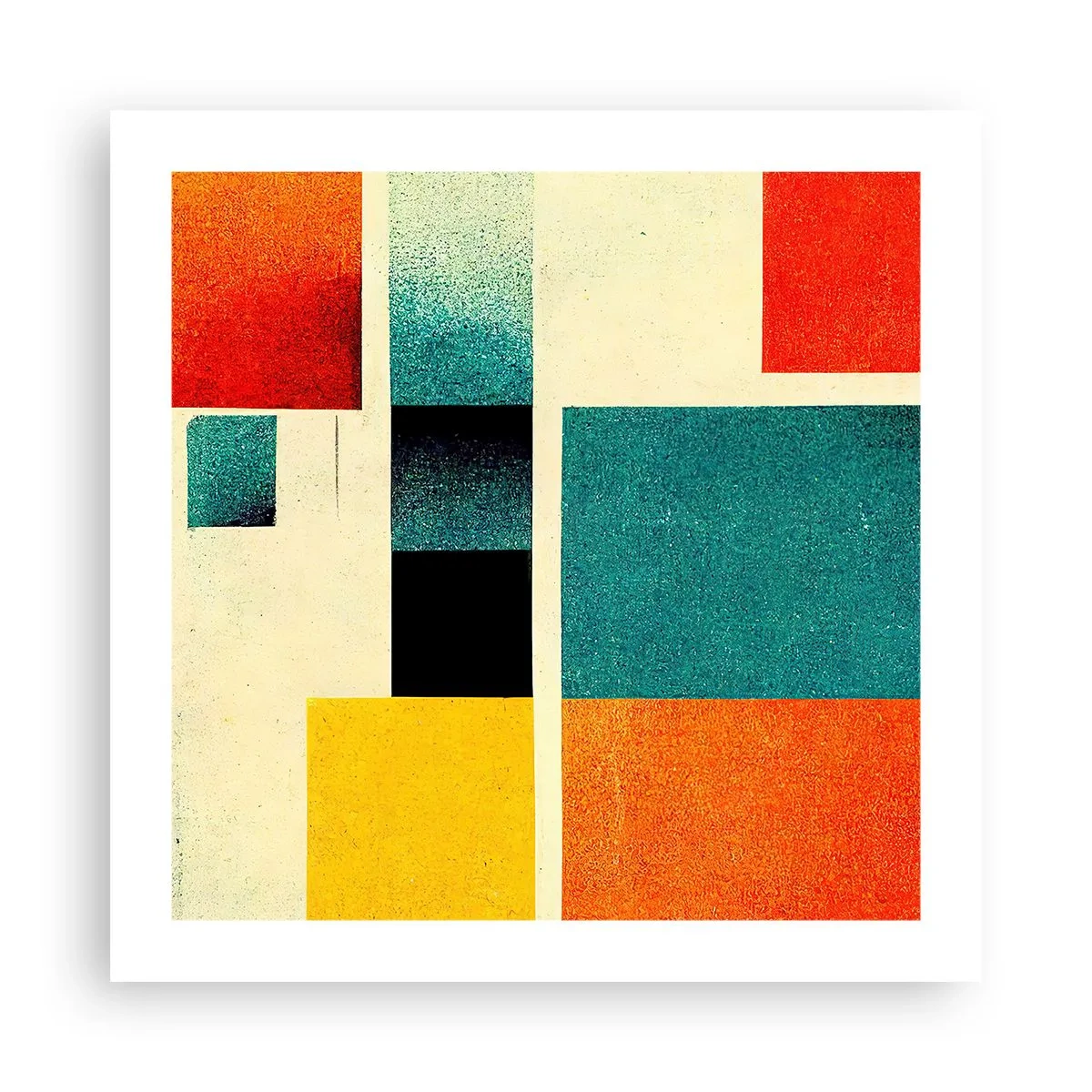 Poster - Geometrische abstractie – goede energie - 50x50 cm