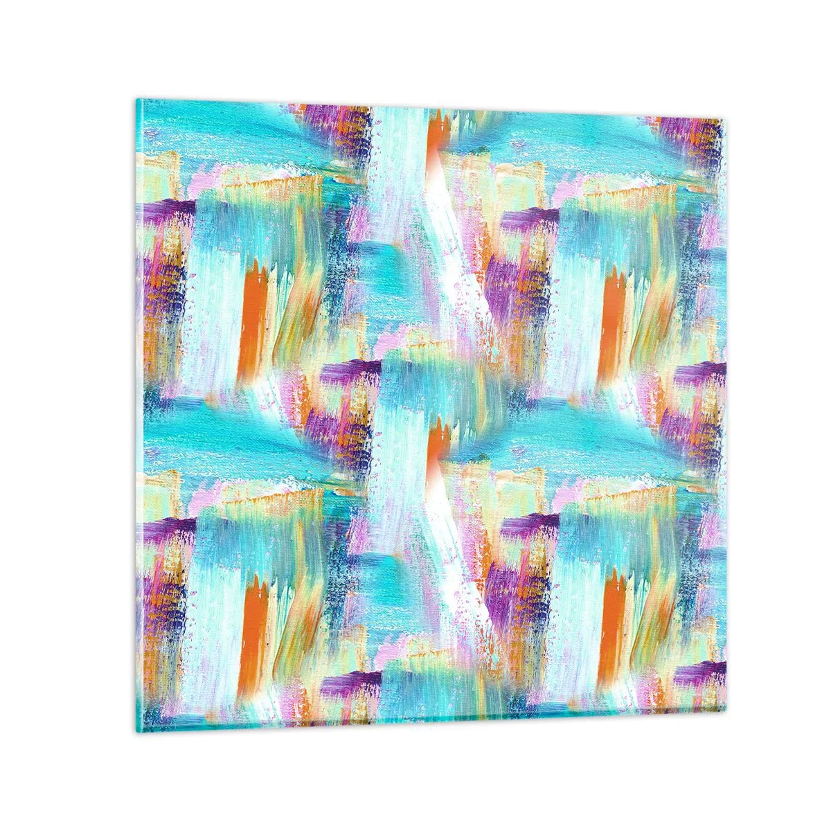 Schilderen op glas - Vrolijk vlekkerig en besmeurd - 60x60 cm