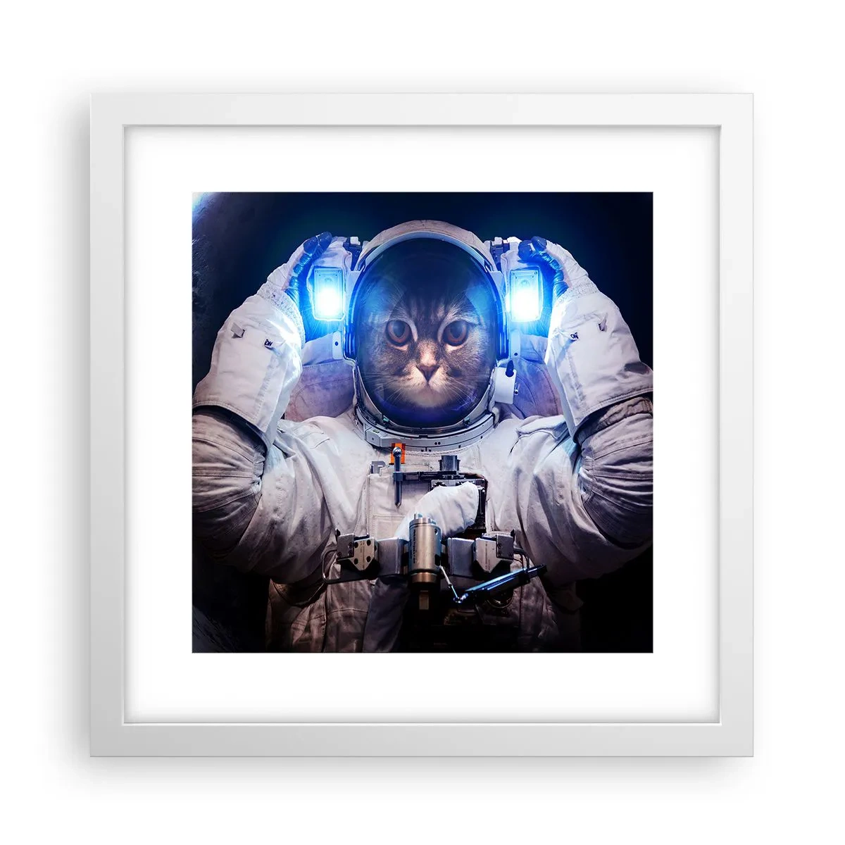 Poster in een witte lijst - Houston, je hebt een probleem - 30x30 cm