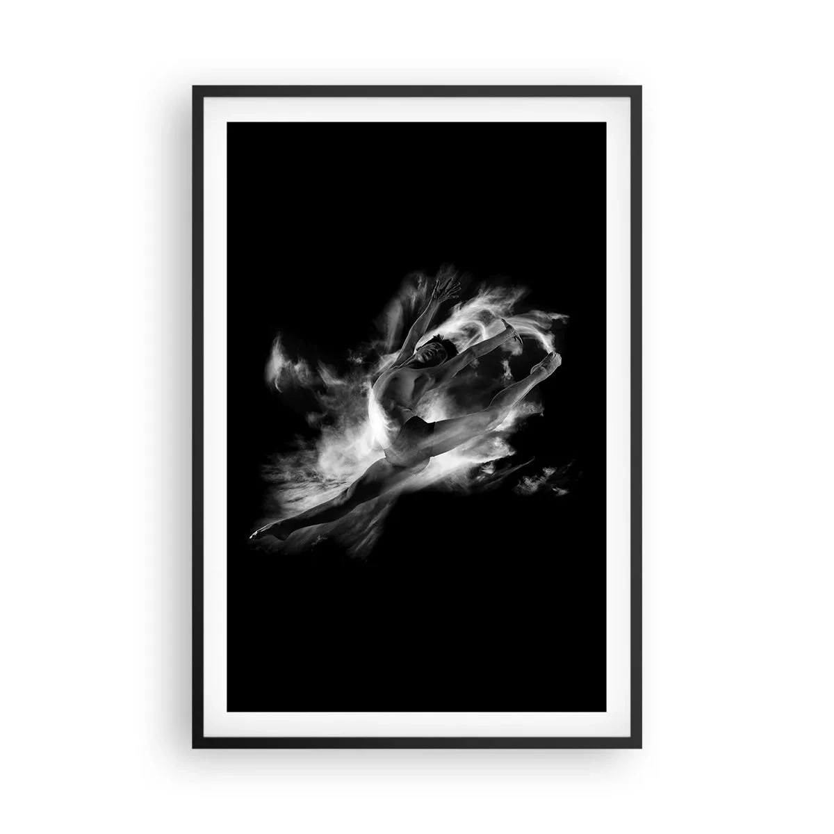 Poster in een zwarte lijst - Vast tijdens de vlucht - 61x91 cm