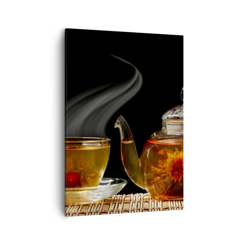Schilderen op canvas - De magie en kunst van het theezetten - 50x70 cm