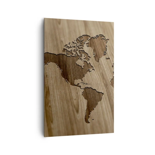 Schilderen op canvas - De wereld ligt op tafel - 80x120 cm
