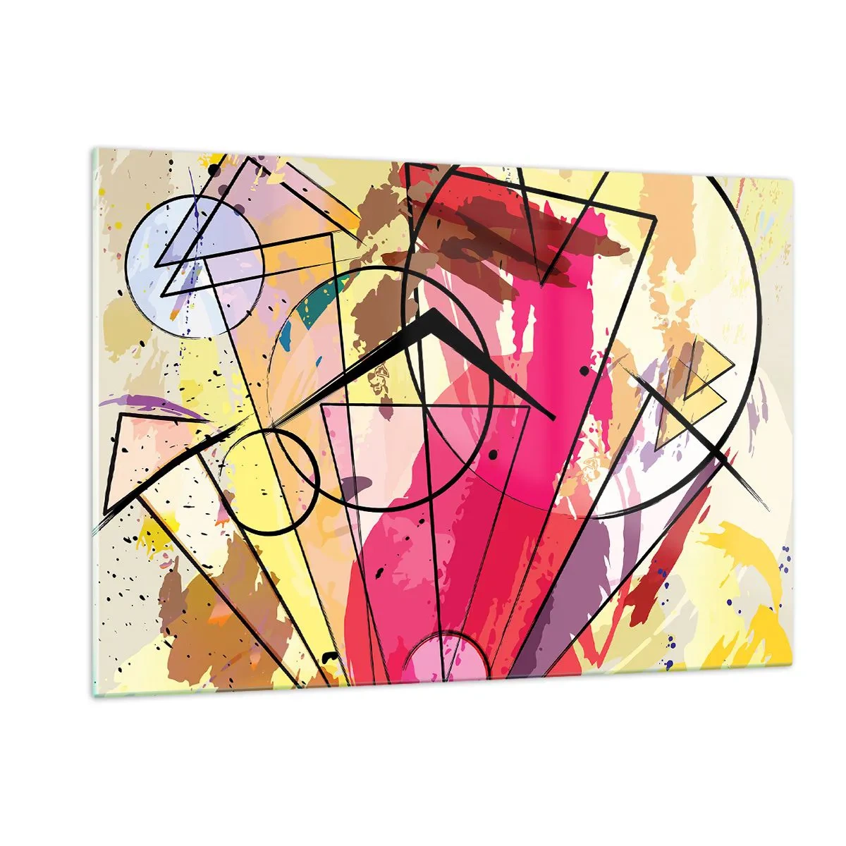 Schilderen op glas - Explosie - 120x80 cm