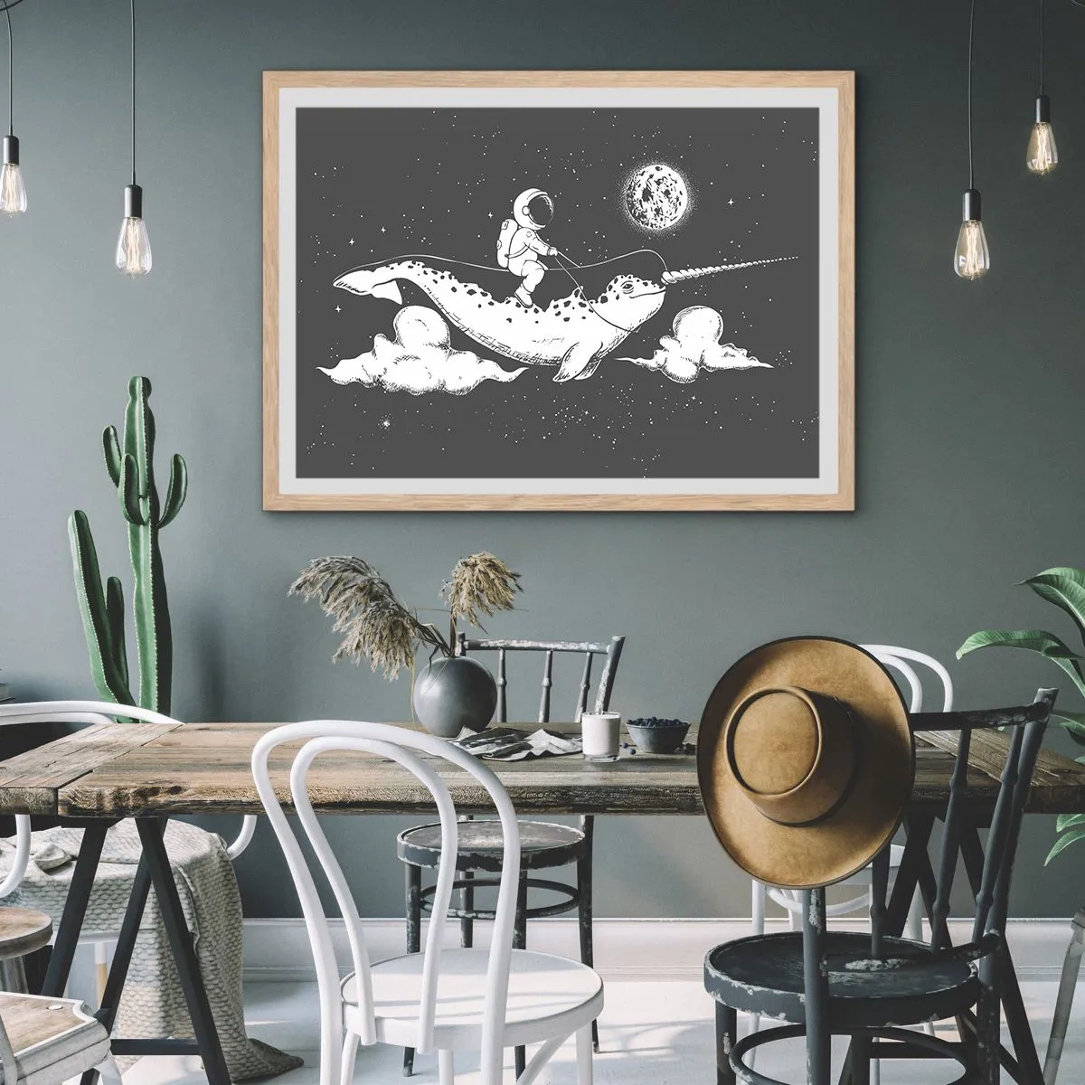 Een poster in een licht eiken lijst - Ruimte Ruiter - 91x61 cm